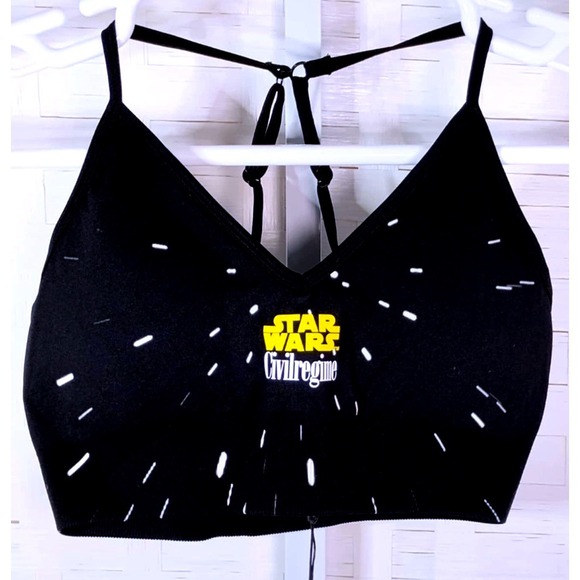 Star Wars Other - Civil Regime Star Wars Sports Bra Graphic Print Sleeveless Black Large
